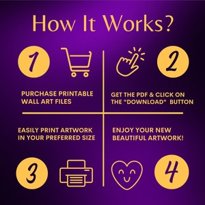 how to download your printable digital art file - download, print guide