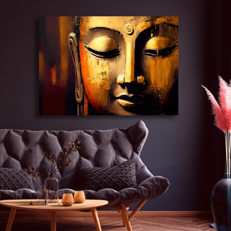 Digital Buddha Abstract Wall Art | Buddha Printable | Mediation Wall ...