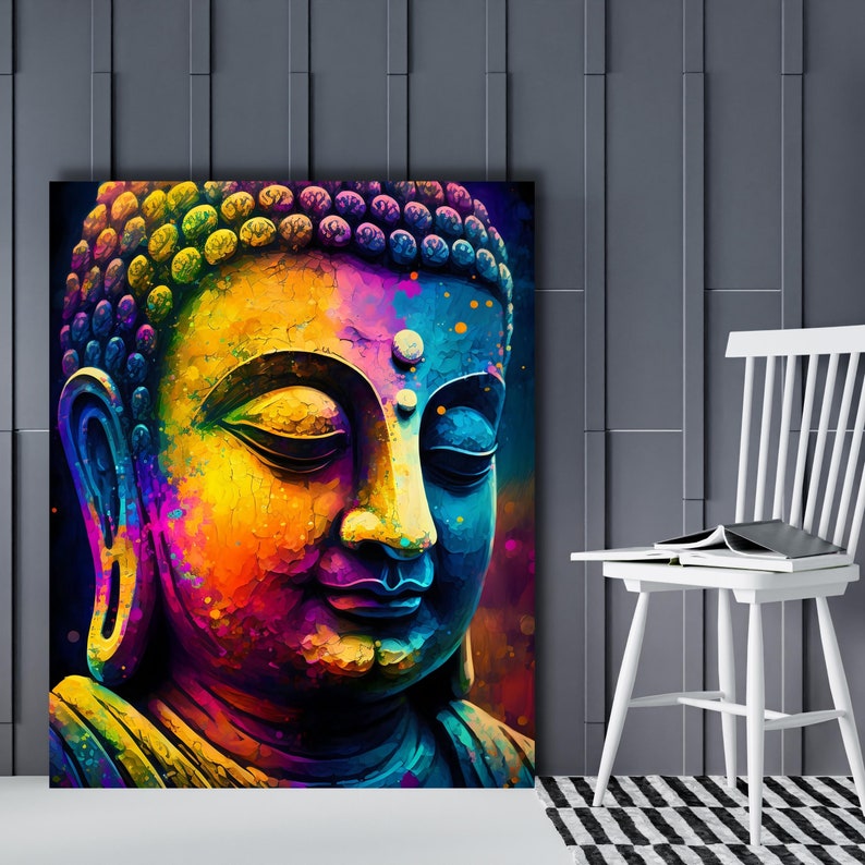 Digital Buddha Wall Art Print Printable Meditation Art Zen Etsy