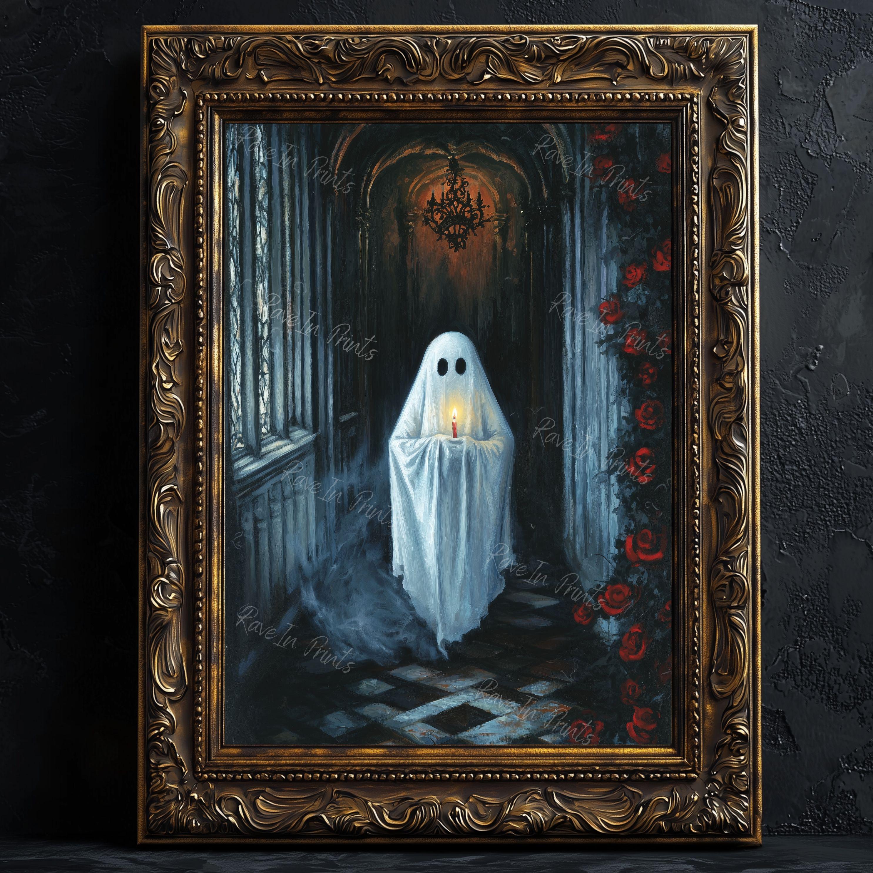 Haunting Ghost Wall Art Print, Dark Valentine's Day Gifts, Dark