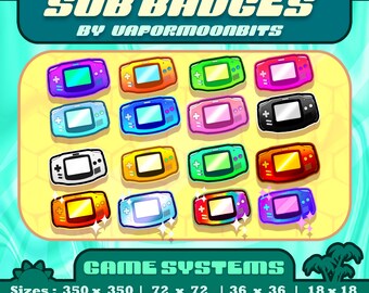 Retro Game Console Badges for Twitch, Discord, and Streaming • Subs | Emotes | Roles | Bits |