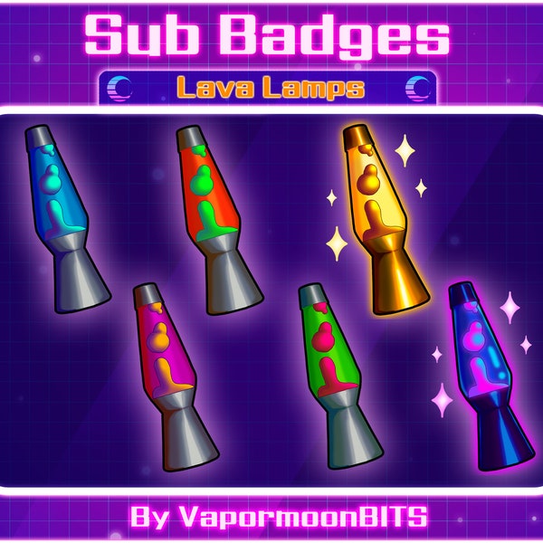 Lava Lamp Sub Badges for Twitch, Discord, and Streaming