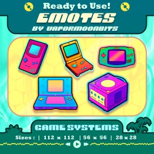 Retro Game Console Emotes for Twitch, Discord, and Streaming • Video Game Badges | Twitch Roles | Vaporwave