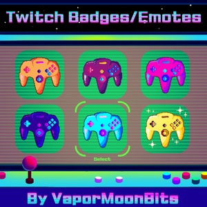 Pixel Art Game Controller Emote and Sub Badges for Twitch, Discord, and Streaming • 90's | Y2K | Bit Badges | Discord Role | Cool Emotes