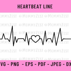 Hartslag SVG | EKG SVG| Hartslag Clipart| hart-svg| V-dag Cricut bestanden| Vday ambachtelijke afbeelding | Pulse SVG| Schattig Valentijnsdag SVG | Vday-shirt voor kinderen