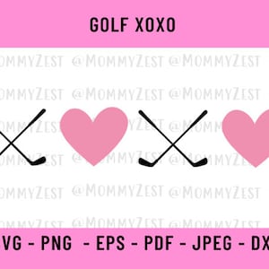 XOXO Golf SVG |Bundle |Golf Vday SVG| Golf Valentinstag Geschenk | Golf-Herzen-Svg | Golf Geschenk SVG | Golfschläger svg | Golf Mama | Sport Herz svg