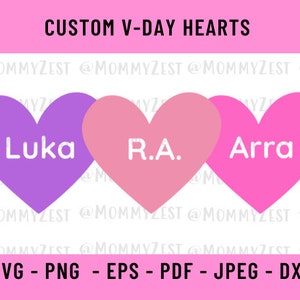 Custom Heart SVG| Custom Heart Personalization SVG | Valetines Day Gift | Custom Valentines Day Gift | Custom V-Day Gift | Custom Gifts