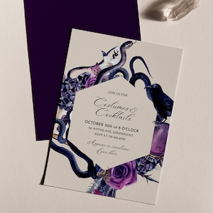 Costume Party Invitation | Costumes & Cocktails Invitation Template | Editable Invitation Template | Halloween | Instant Download