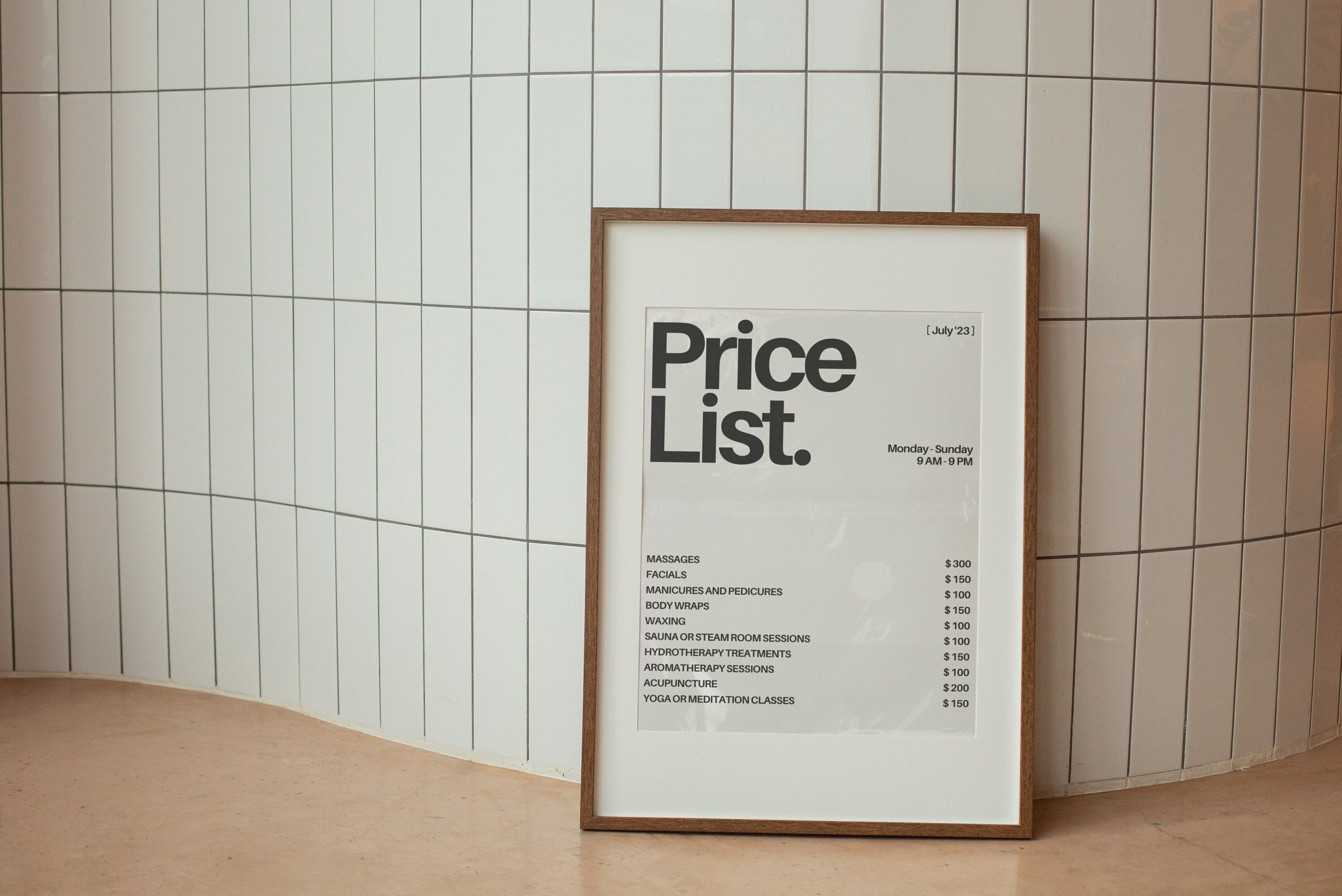 Price Style Minimal Aesthetic Price List Template | Editable Poster | Store Poster ...