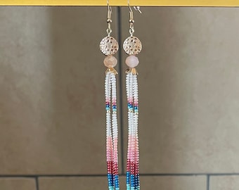 Beaded Fringe Earrings