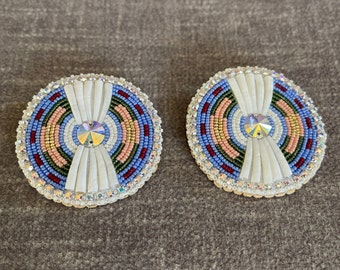 Beadwork and Dentalium Earrings