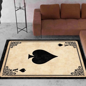 Decorazioni con carte da gioco, tappeti con carte da gioco, tappeti personalizzati, tappeti fantastici, tappeti di design, tappeti con motivi a carte da gioco, decorazioni con carte da gioco, decorazioni per la casa,