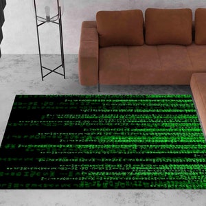 Hacker Rug, Binary Code Pattern Rug, Cyber Hacker Rug, Code Pattern Rug ...
