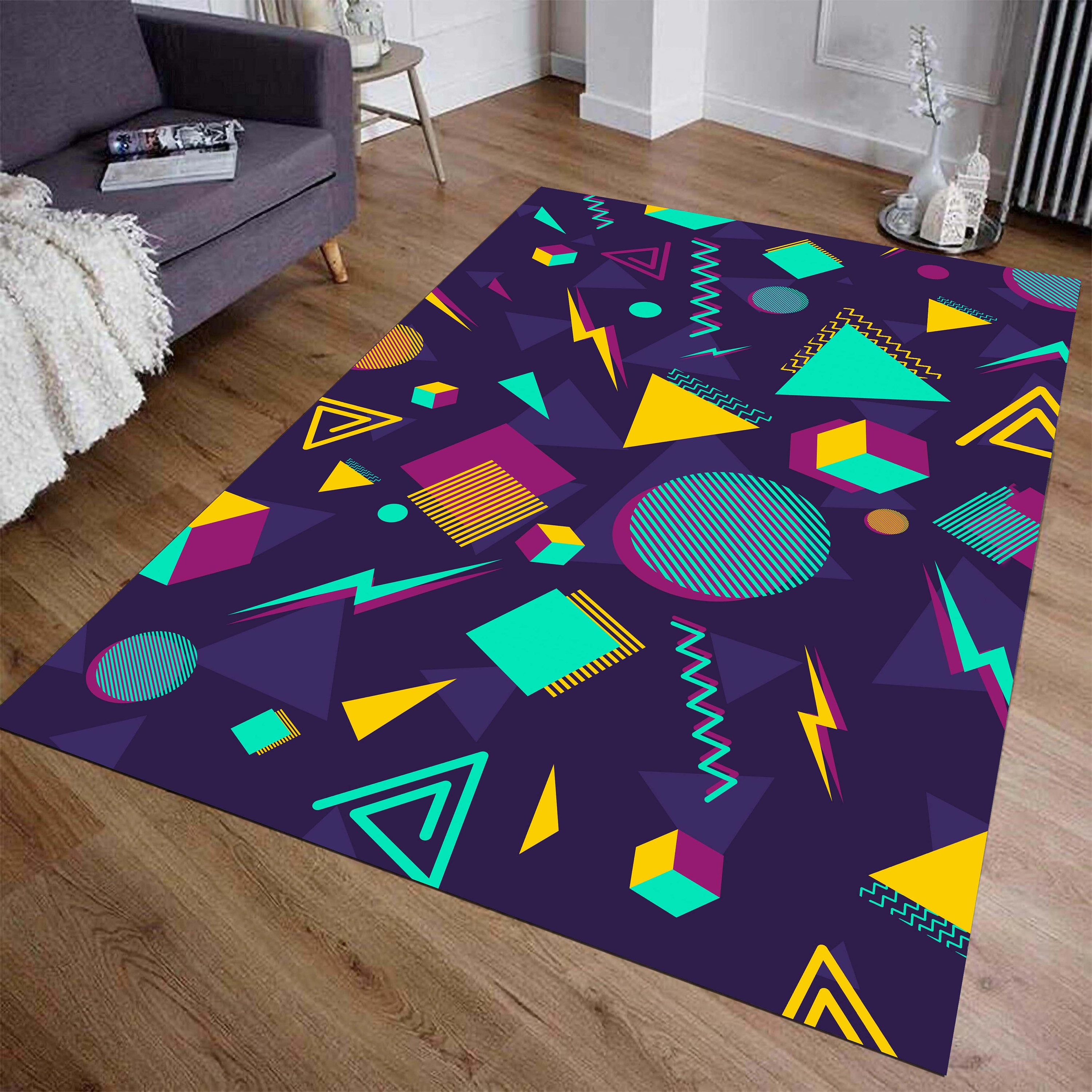 Arcade Stars Rug, Bowling Alley Carpet, Arcade Bar Carpet, Retro Rug, Arcade Bar Rug, Arcade Rug, 80s Rug, Retro Arcade