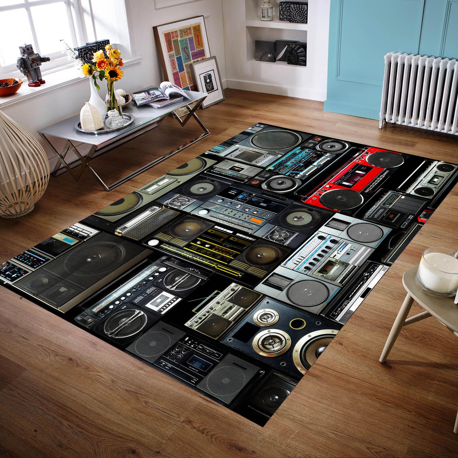 Boombox Rugs, Retro Audio Cassette Rugs, Man Cave Rugs, Office Rugs ...