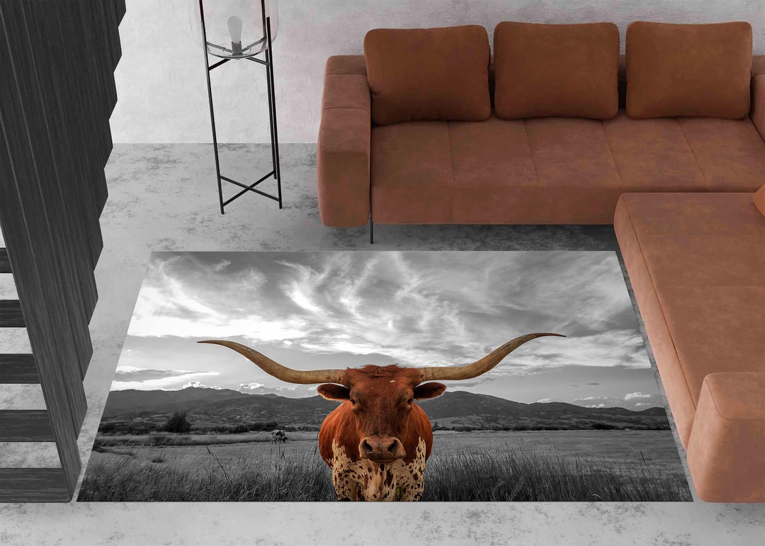 Cow Rug, Scottish Highland Cow Rug, Highlander Cattle Rug, Farmhouse