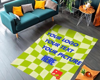 Alfombra personalizada, alfombra con logotipo de marca, alfombra de negocios personalizada, alfombra con tu imagen, alfombra de regalo personalizada, crea tu propia alfombra
