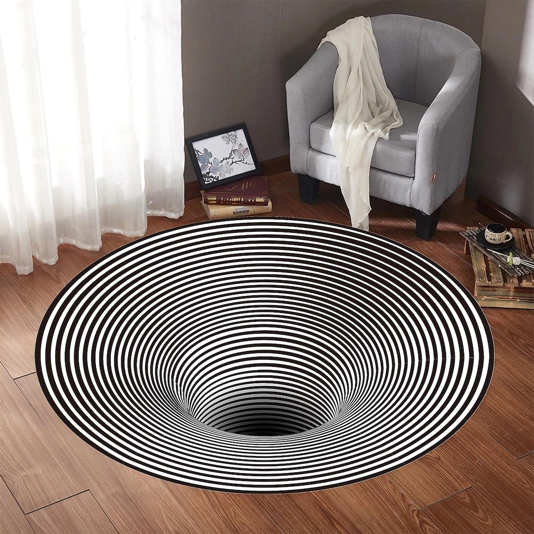 Optical Illusion Rug, Illusion Rug, Optical Illusion, Vortex Illusion