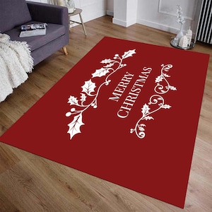 Merry Christmas Rug, Christmas Deers, Christmas Gift, Xmas Carpet, Rugs For Living Room, Home Decor Rug, Noel 2023 Rug, Personalized Rug