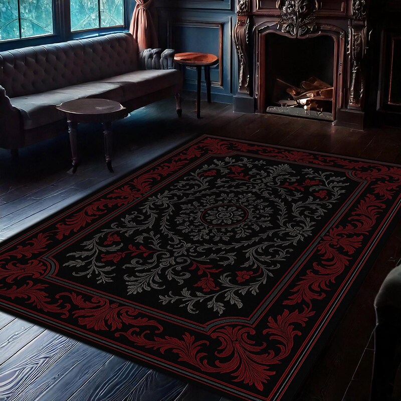 Round Gothic Rug Gothic Rug - Etsy
