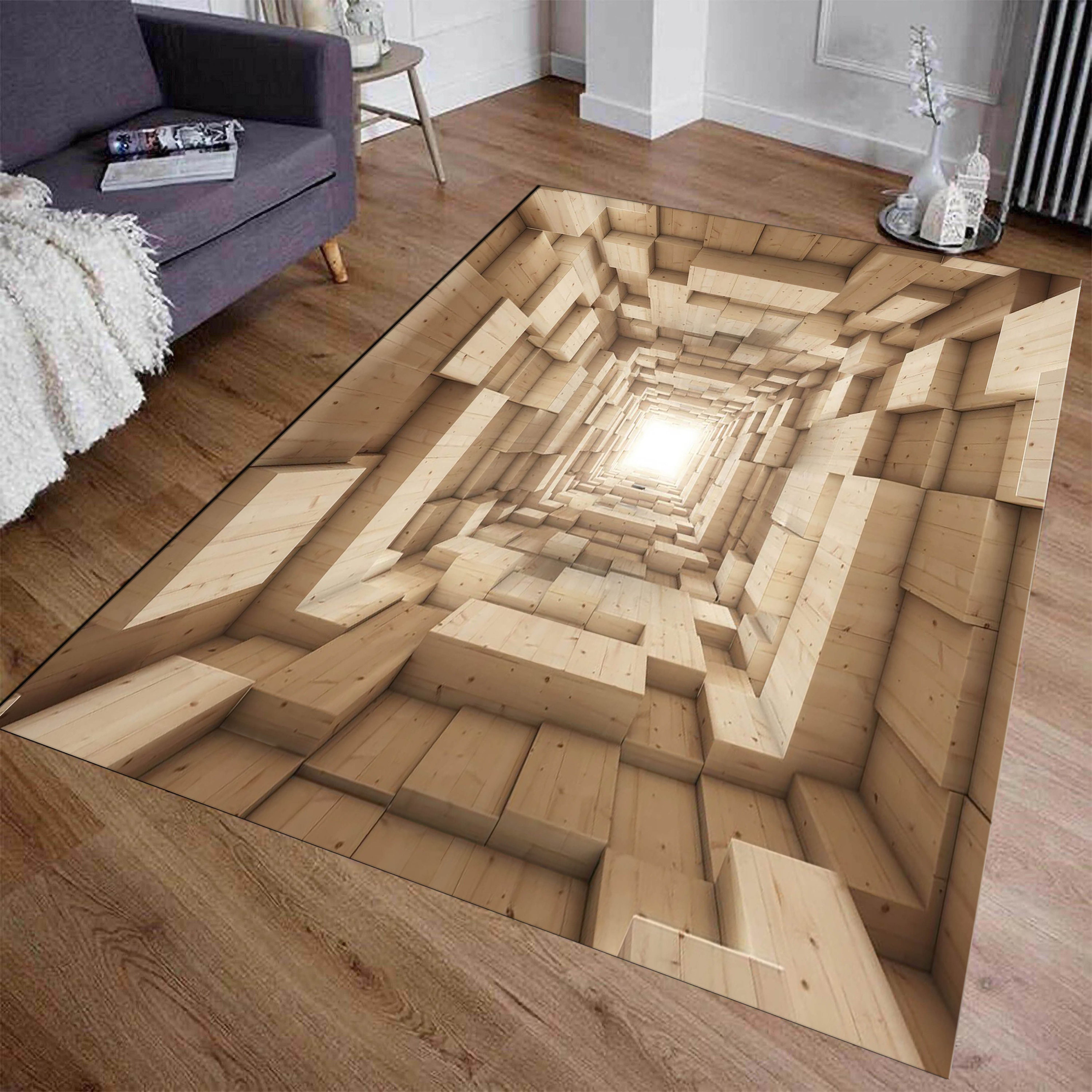 Tunnel Rug, Optical Illusion Rug, Illusion Rug, Rectangular Illusion