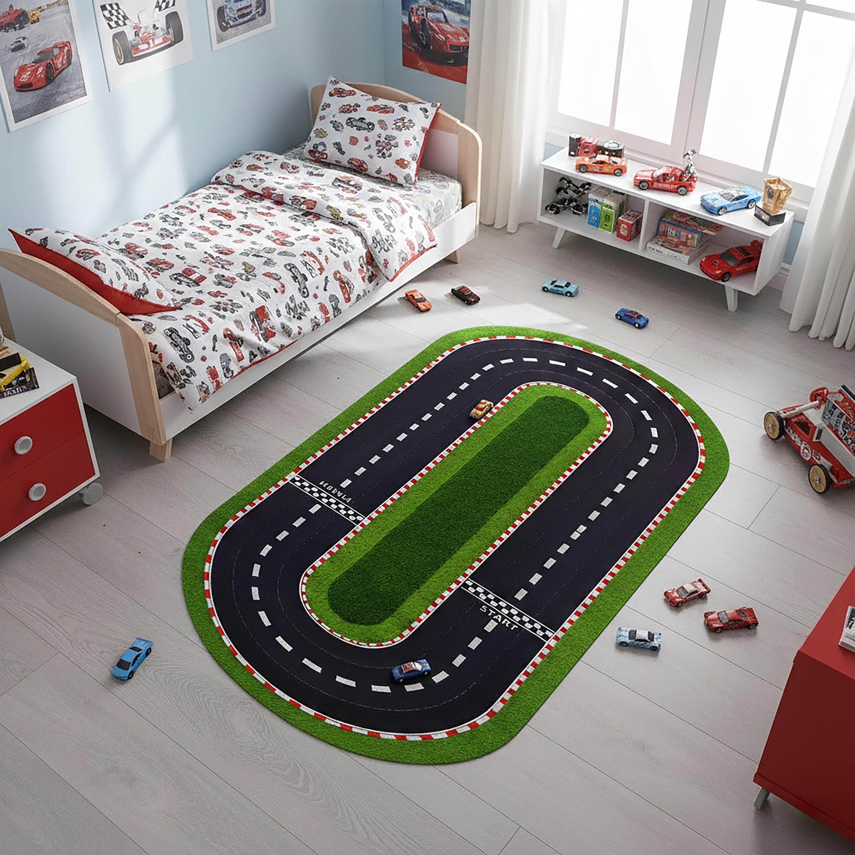 Race Track, Racetrack Rug, Start Line, Finish Line, Race Road Rug ...