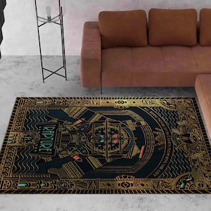 Video Game Bioshock Welcome Rapture Rug, Bioshock Area Rug, Living Room Rugs, Bioshock Gift, Legendary Movie Rug, Video Game Decor Rug