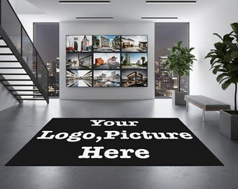 Alfombra con logotipo personalizado, alfombras con imagen personalizada, alfombra personalizada con su logotipo, alfombra personalizada para negocios, alfombra personalizada, su alfombra, alfombra de área
