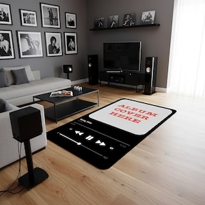 Personalized Music Rug, Your Album Rug, Mussic Area Rug, Favorite Music Rug, Playing Music Rug, Gift for Music Lovers