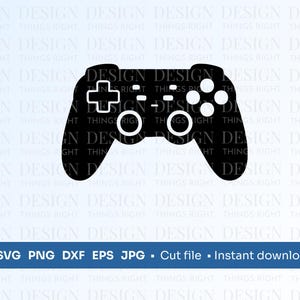 Controlador de juego SVG PNG / Clipart de juegos / Adhesivo de videojuego / Icono de jugador Descarga digital para Cricut y sublimación