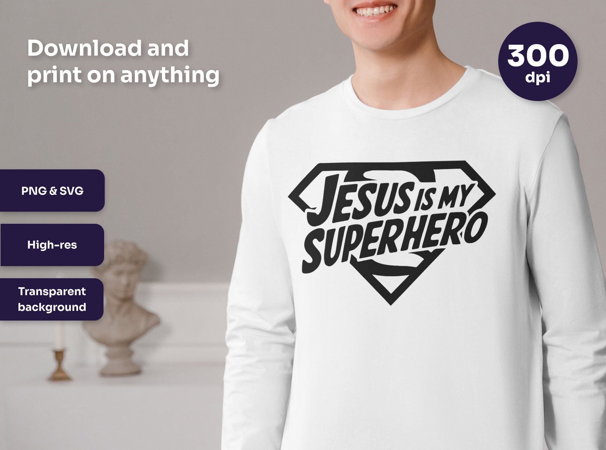 Jesus is My Superhero SVG PNG | Christian Faith Digital Design ...