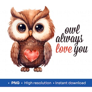 chouette t'aime toujours | Jeu de mots hibou mignon | Énonciation d'animal drôle - imprimez sur n'importe quoi | Cartes, sacs fourre-tout, tasses, cahiers, sublimation