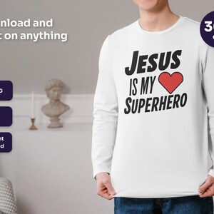 Jesus is My Superhero SVG PNG | Christian Faith Digital Design ...