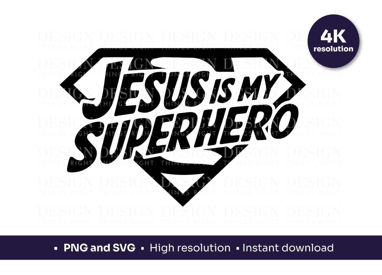 Jesus is My Superhero SVG PNG | Christian Faith Digital Design ...