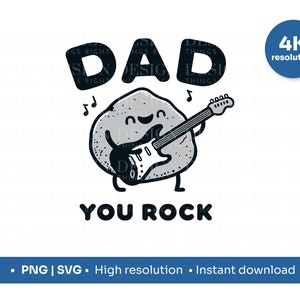 Papa, tu déchires ! PNG SVG | Cadeau papa guitariste | Image imprimable amusante pour la fête des pères, parfaite pour les cadeaux et les cartes