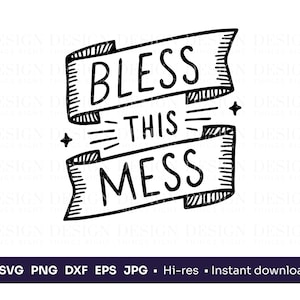 Segne dieses Messig I SVG PNG | Christlicher Glaube Digitales Design | Religiöses Inspirierendes Zitat | Cricut-Schnitt-Datei
