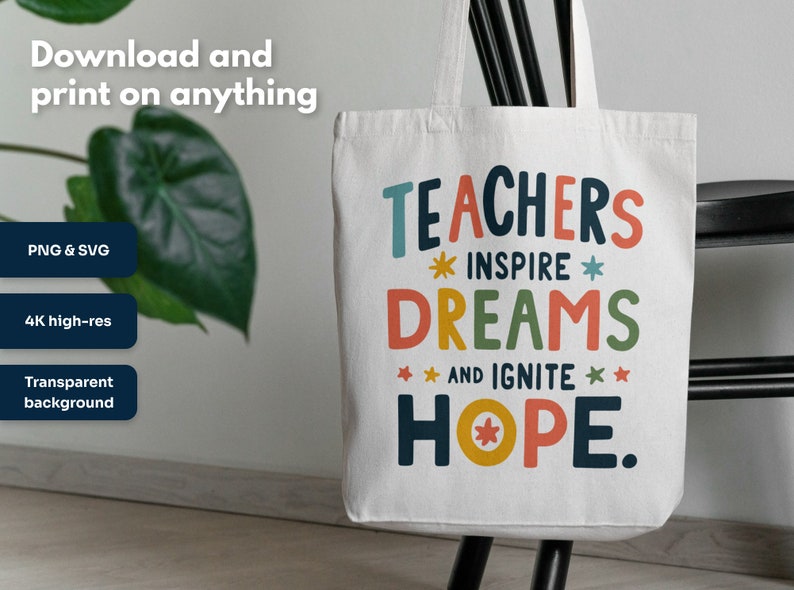 Teachers Inspire Dreams SVG PNG | Teacher Appreciation Quotes | Digital ...