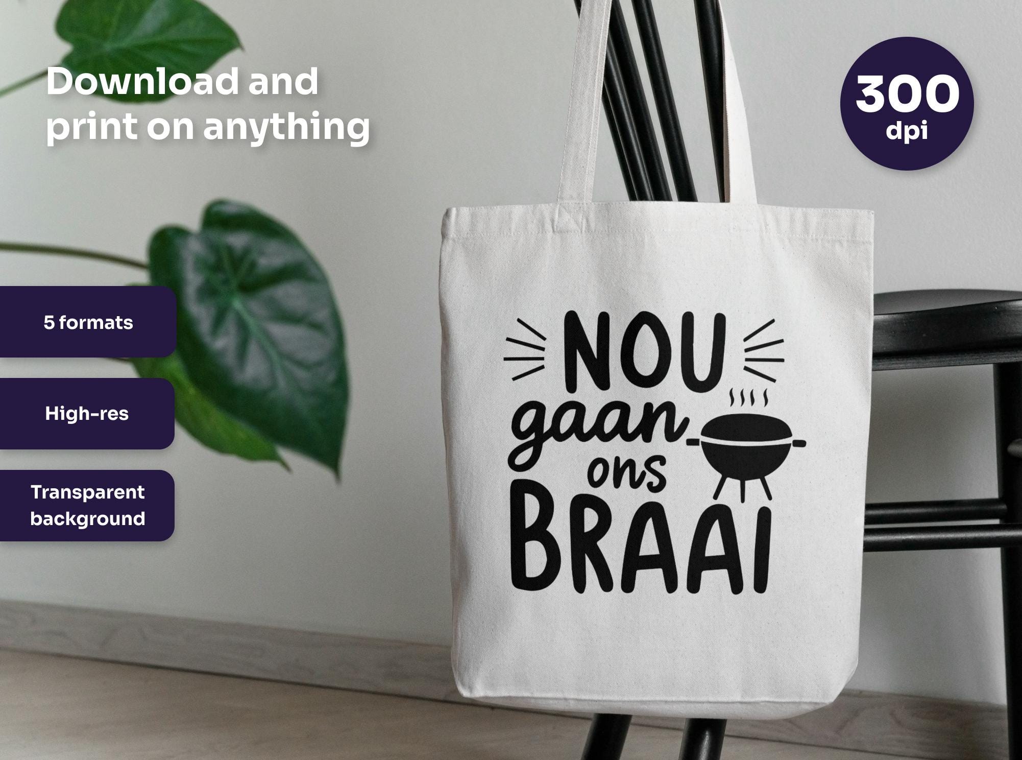 Nou Gaan Ons Braai SVG PNG | Afrikaans - Funny South African Saying ...