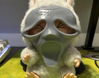 Scream ghost face custom mask for labubu plushies