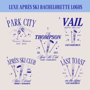 Luxe Aprés Ski Custom Bachelorette Logos, Bachelorette SVG, Custom Logo, Hen Party Logo, Ski Glam, Aprés Ski Club, Aspen, Vail, Luxe Ski