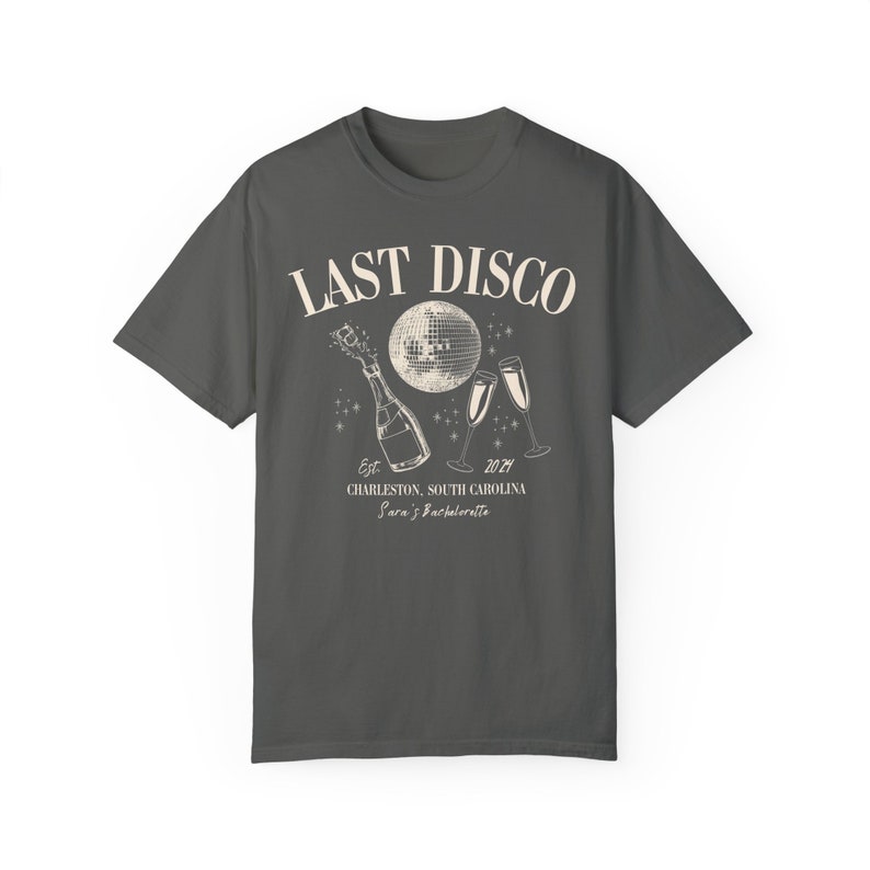 Custom Last Disco Bachelorette Shirt Custom Bach Shirt Bachelorette Gift Favor Last Disco Bridesmaid Gift Pepper