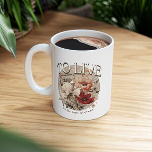 To Live for the Hope of it All Ceramic Mug Swiftie Mug Cermaic Mug BPA Lead Free August Mug Folklore Cottagecore Mug Dark Cottagecore Gift image 5