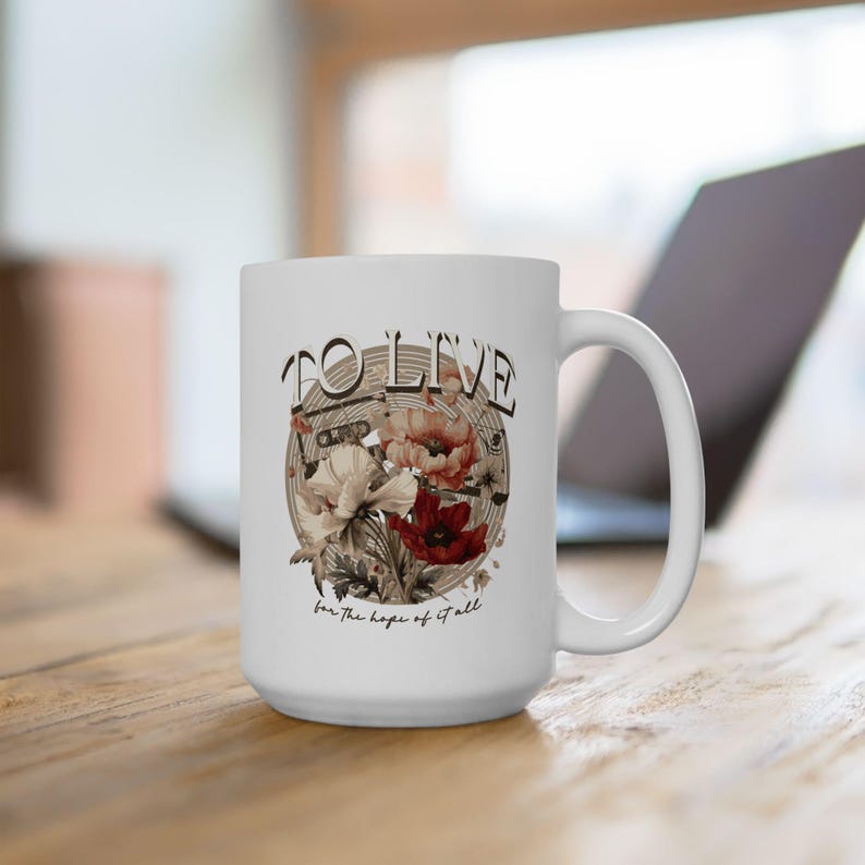 To Live for the Hope of it All Ceramic Mug Swiftie Mug Cermaic Mug BPA Lead Free August Mug Folklore Cottagecore Mug Dark Cottagecore Gift image 10