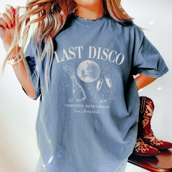 Custom Last Disco Bachelorette Shirt Custom Bach Shirt Bachelorette Gift Favor Last Disco Bridesmaid Gift