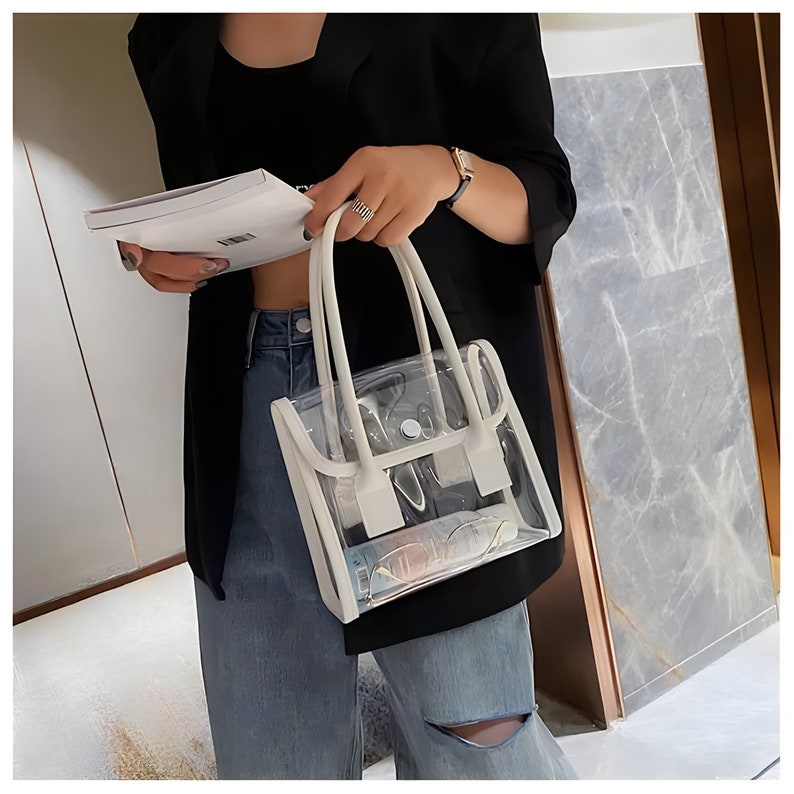 Clearly Pink Stadium Approved Bag/transparent Bags Women Etsy