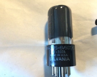 Sylvania Jan-Chs-6V6gt/G - Vt-107-A Valve Made In Usa Used Tests Strong (J219)