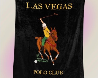 LAS VEGAS Polo Club Fleece Throw Blanket