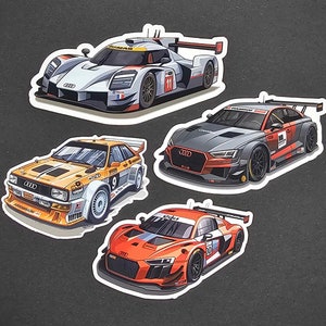 Race Car Sticker 80s 