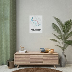Tail of the Dragon map Poster