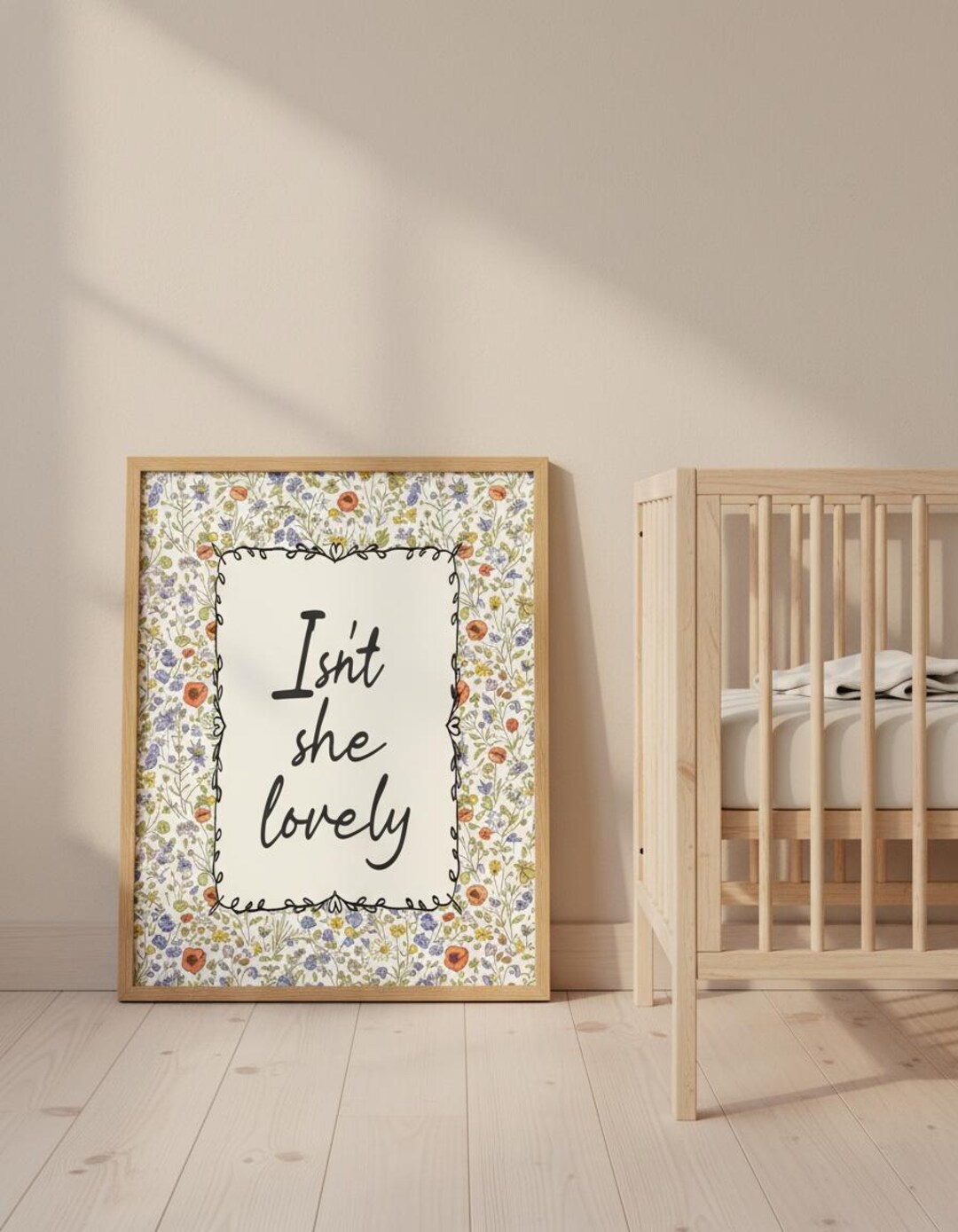 Nursery Print | Floral Baby Girl Wall Art - Etsy